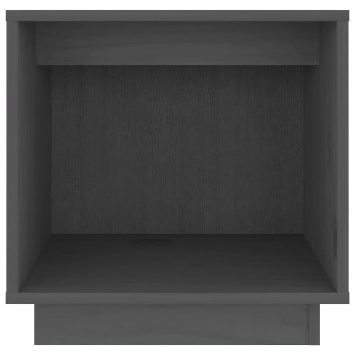 vidaXL Κομοδίνο Γκρι 40 x 30 x 40 εκ. από Μασίφ Ξύλο Πεύκου