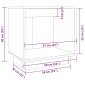 vidaXL Κομοδίνο Καφέ Μελί 40 x 30 x 40 εκ. από Μασίφ Ξύλο Πεύκου