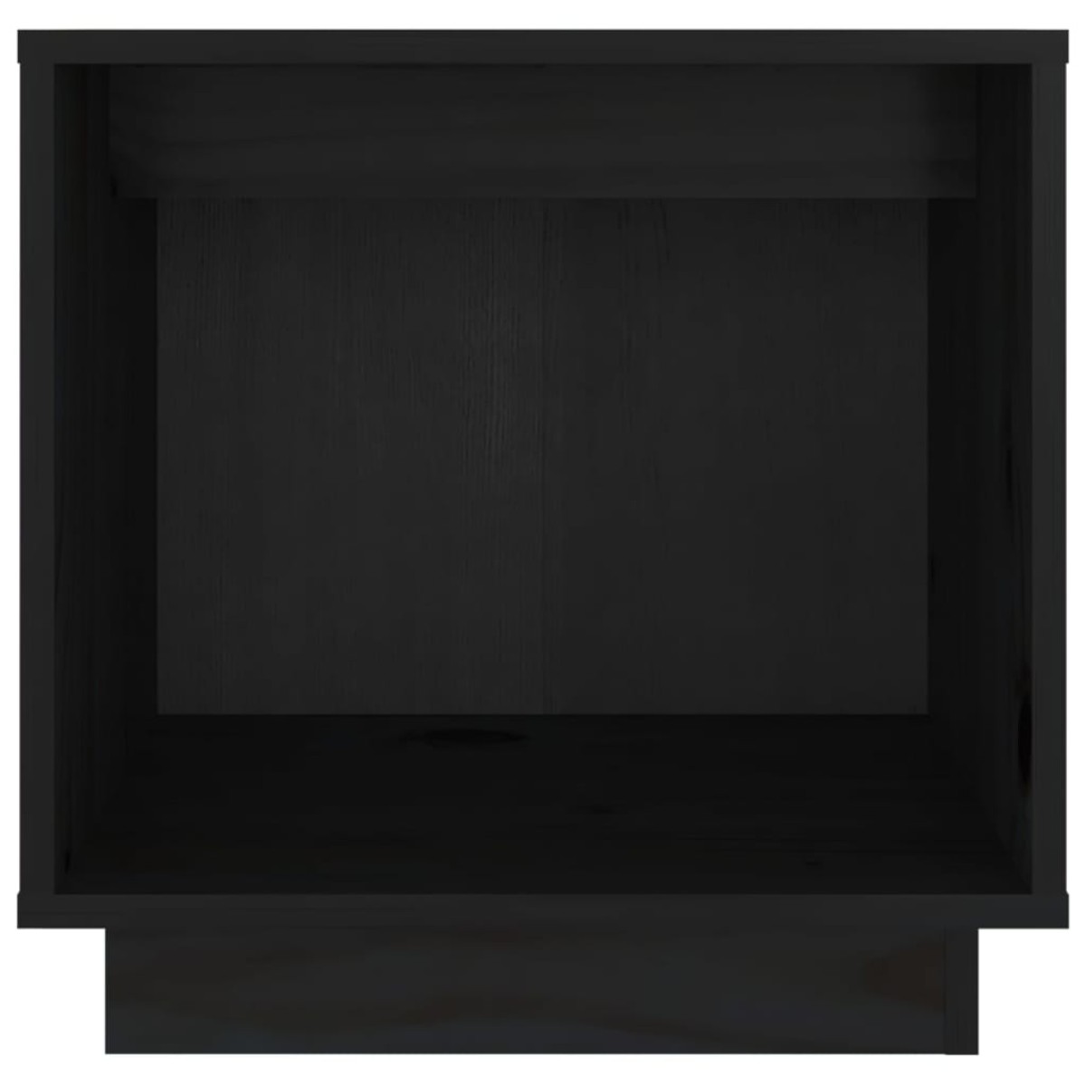 vidaXL Κομοδίνα 2 τεμ. Μαύρα 40 x 30 x 40 εκ. από Μασίφ Ξύλο Πεύκου