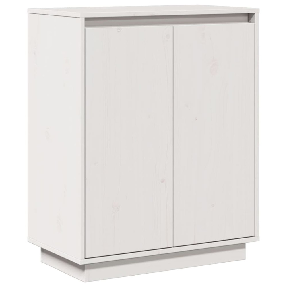 vidaXL Ντουλάπι Λευκό 60 x 34 x 75 εκ. από Μασίφ Ξύλο Πεύκου
