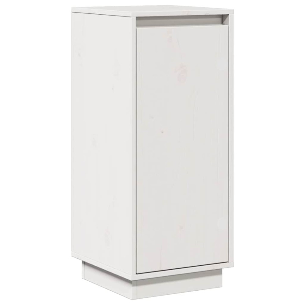vidaXL Ντουλάπι Λευκό 31,5 x 34 x 75 εκ. από Μασίφ Ξύλο Πεύκου
