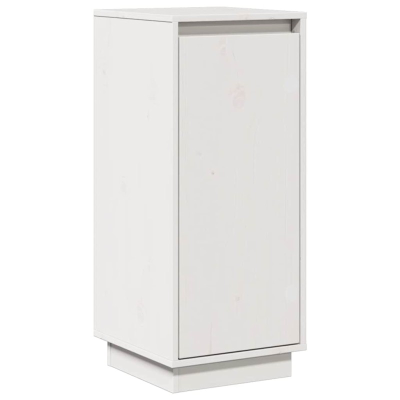 vidaXL Ντουλάπι Λευκό 31,5 x 34 x 75 εκ. από Μασίφ Ξύλο Πεύκου