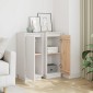 vidaXL Ντουλάπια 2 τεμ. Λευκά 31,5 x 34 x 75 εκ. από Μασίφ Ξύλο Πεύκου