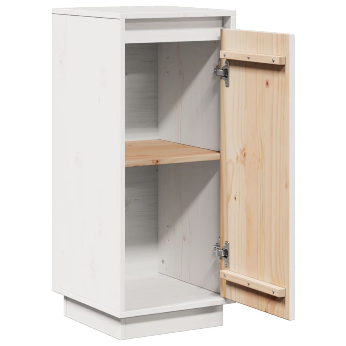 vidaXL Ντουλάπια 2 τεμ. Λευκά 31,5 x 34 x 75 εκ. από Μασίφ Ξύλο Πεύκου