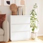 vidaXL Συρταριέρα Λευκή 60 x 34 x 75 εκ. από Μασίφ Ξύλο Πεύκου