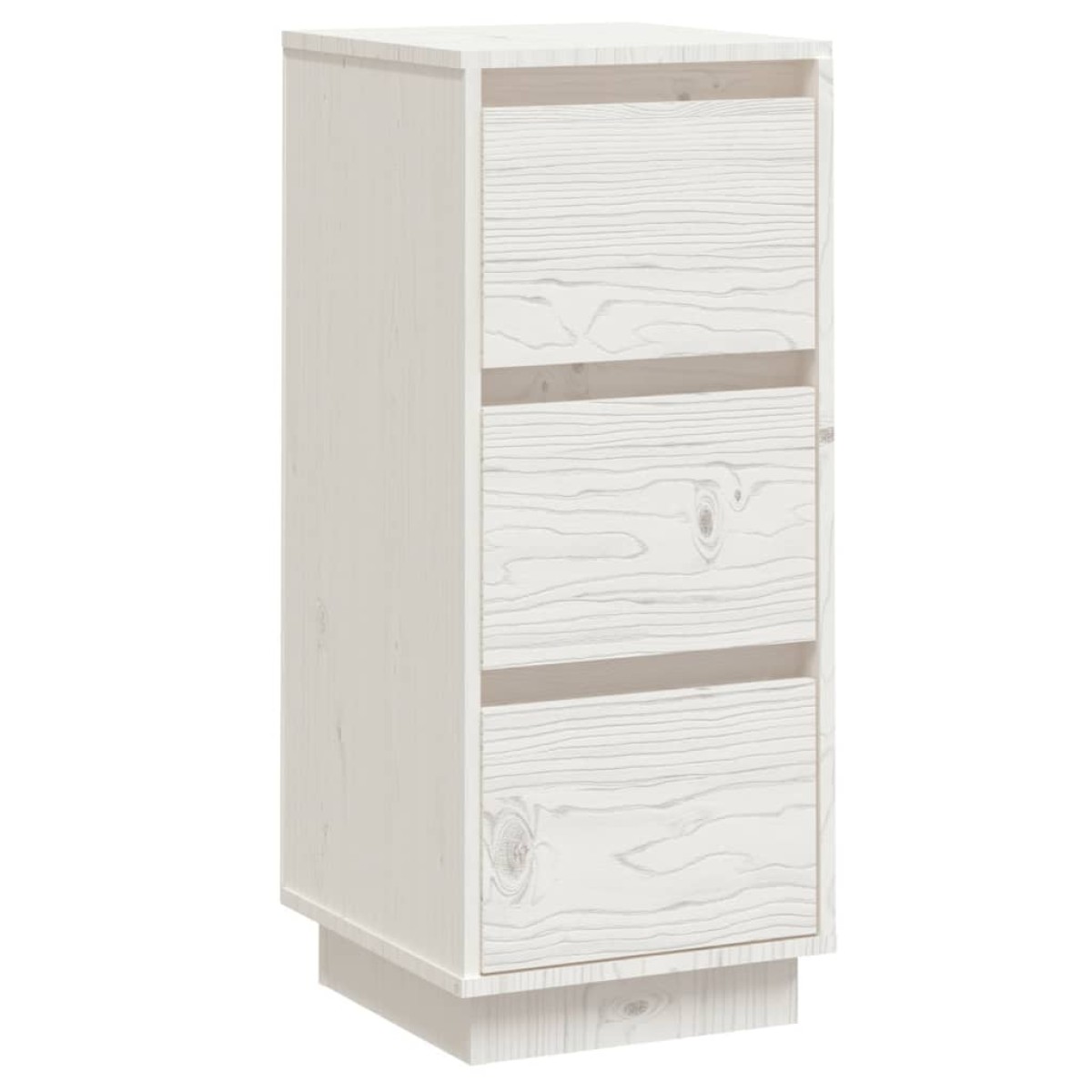 vidaXL Συρταριέρα Λευκή 32 x 34 x 75 εκ. από Μασίφ Ξύλο Πεύκου