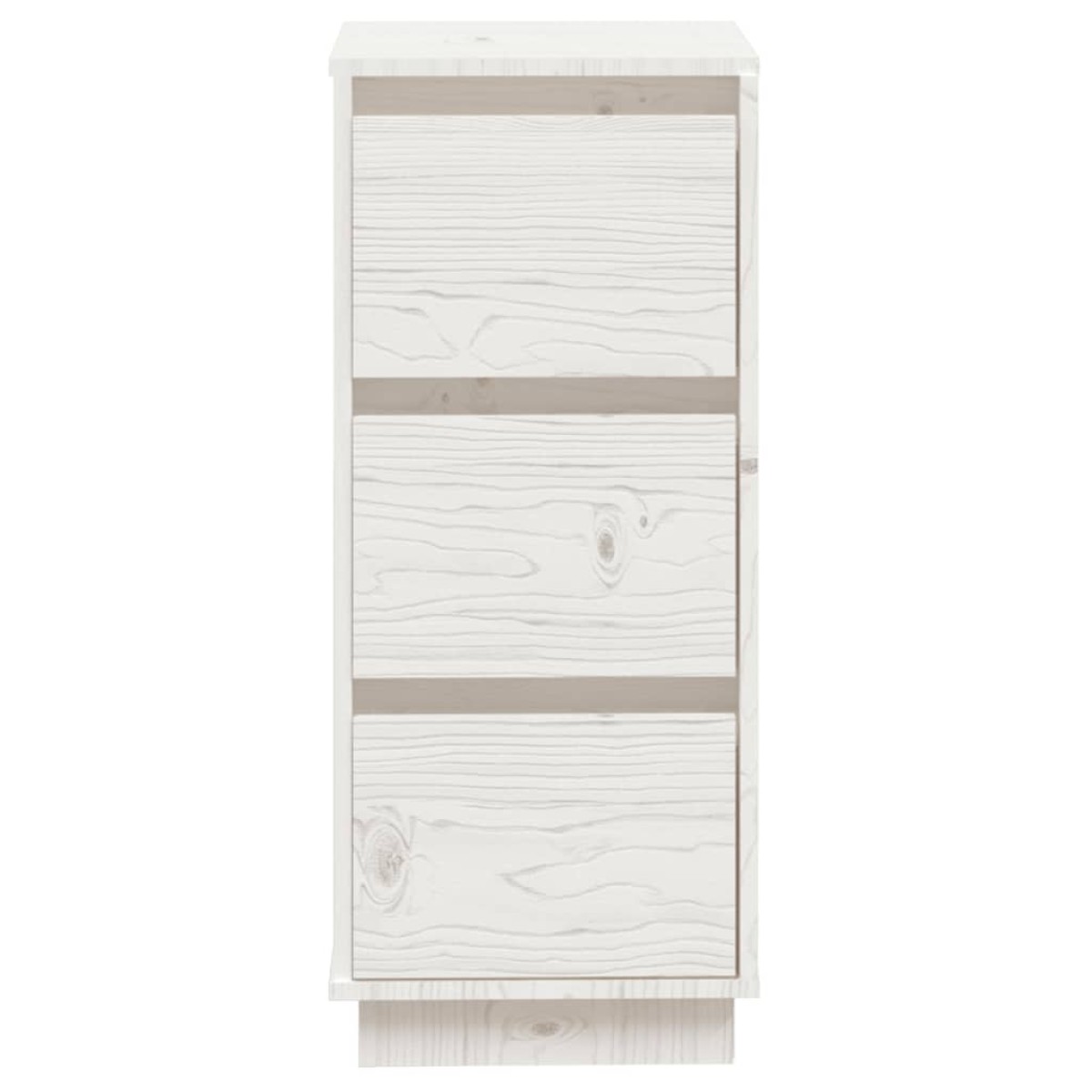 vidaXL Συρταριέρες 2 τεμ. Λευκές 32x34x75 εκ. από Μασίφ Ξύλο Πεύκου