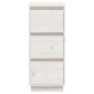 vidaXL Συρταριέρες 2 τεμ. Λευκές 32x34x75 εκ. από Μασίφ Ξύλο Πεύκου