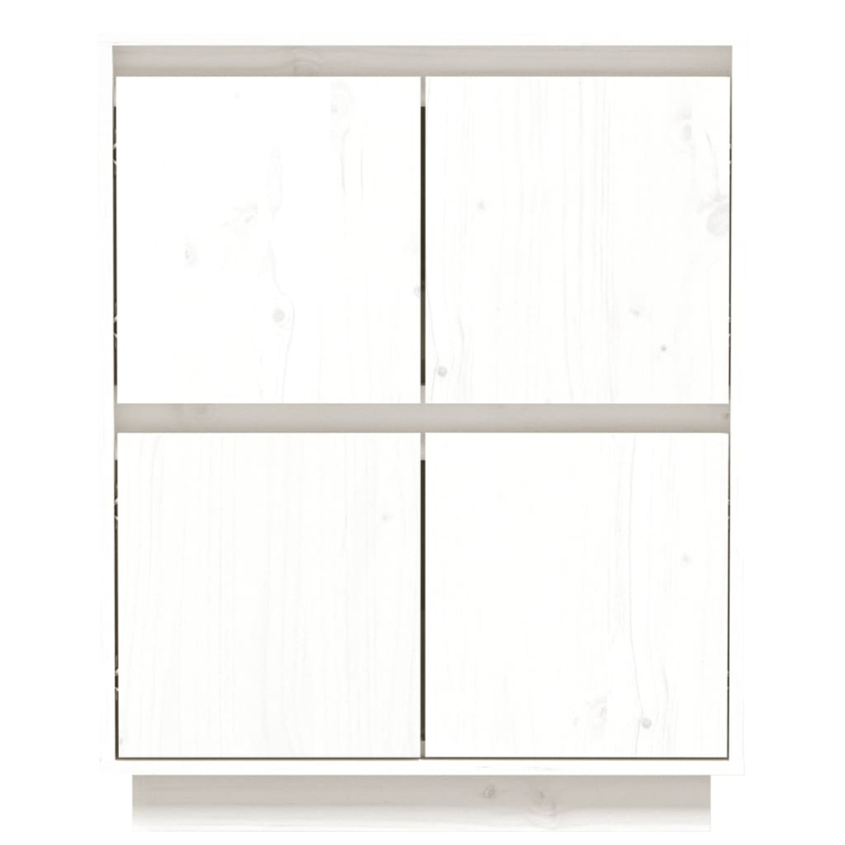 vidaXL Συρταριέρα Λευκή 60 x 34 x 75 εκ. από Μασίφ Ξύλο Πεύκου