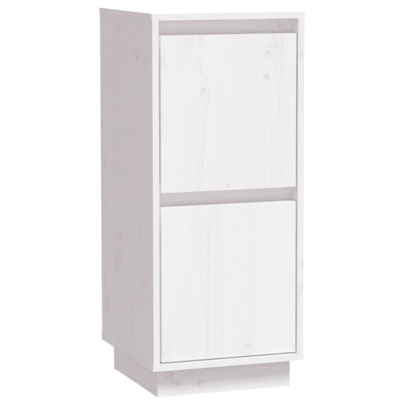 vidaXL Ντουλάπι Λευκό 31,5 x 34 x 75 εκ. από Μασίφ Ξύλο Πεύκου