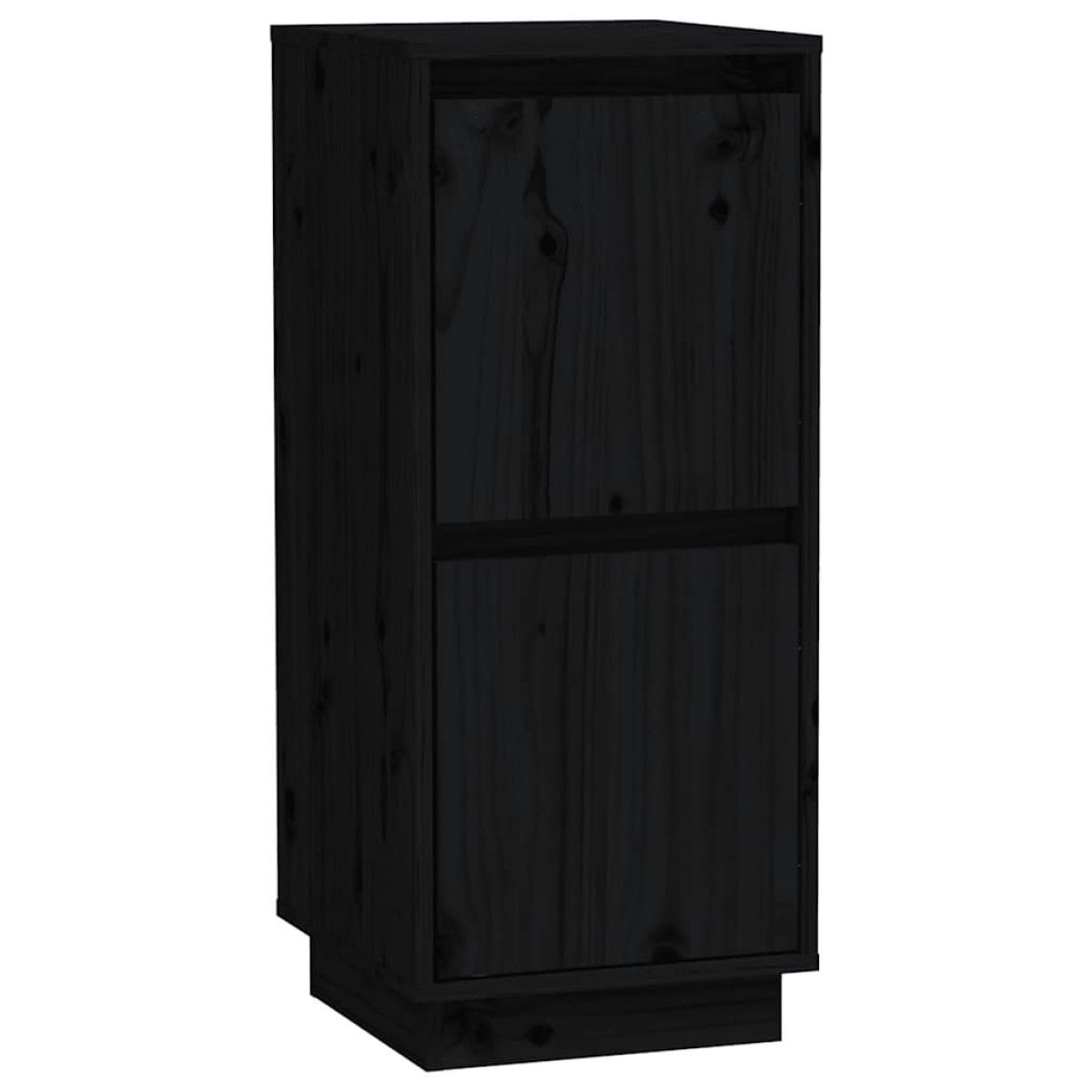 vidaXL Ντουλάπια 2 τεμ. Μαύρα 31,5 x 34 x 75 εκ. από Μασίφ Ξύλο Πεύκου