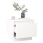 vidaXL Κομοδίνα 2 τεμ. Λευκά 35 x 34 x 32 εκ. από Μασίφ Ξύλο Πεύκου