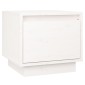 vidaXL Κομοδίνα 2 τεμ. Λευκά 35 x 34 x 32 εκ. από Μασίφ Ξύλο Πεύκου