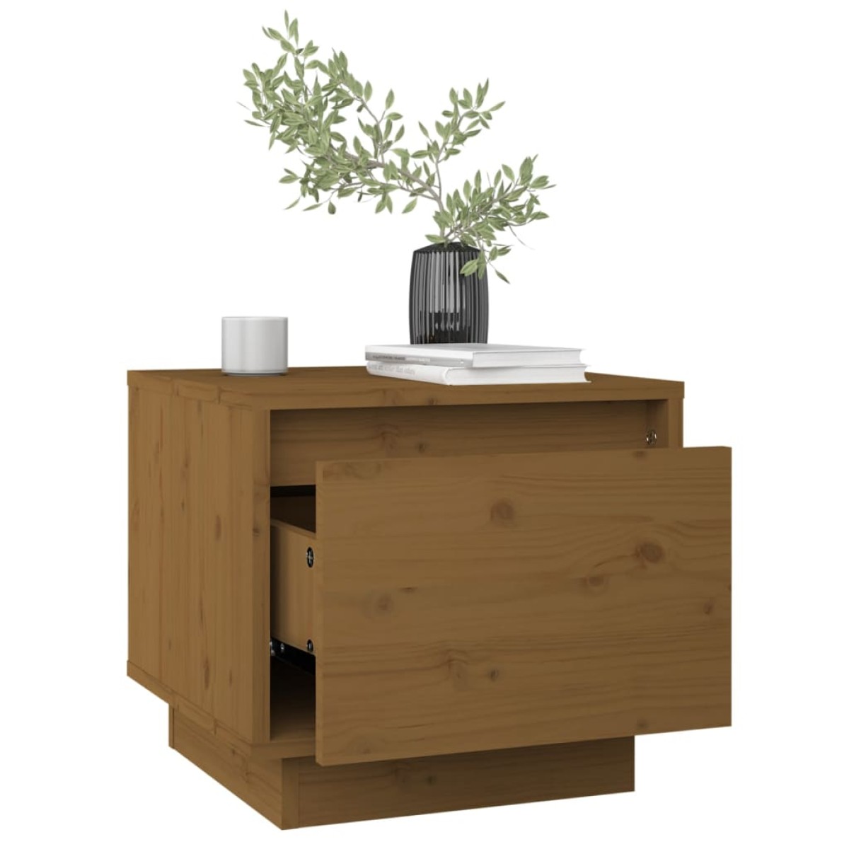 vidaXL Κομοδίνα 2 τεμ. Καφέ Μελί 35 x 34 x 32 εκ. Μασίφ Ξύλο Πεύκου