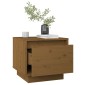 vidaXL Κομοδίνα 2 τεμ. Καφέ Μελί 35 x 34 x 32 εκ. Μασίφ Ξύλο Πεύκου