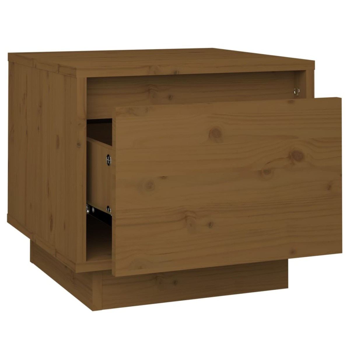vidaXL Κομοδίνα 2 τεμ. Καφέ Μελί 35 x 34 x 32 εκ. Μασίφ Ξύλο Πεύκου