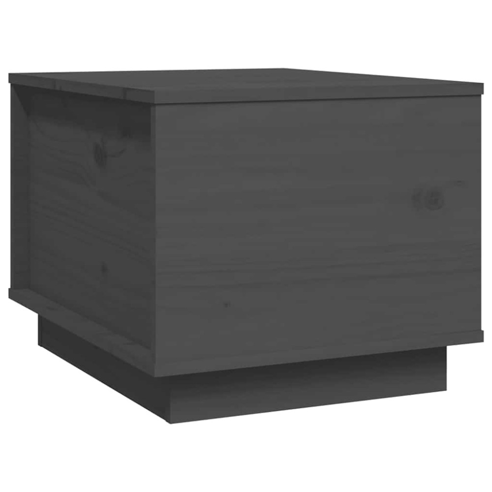 vidaXL Τραπεζάκι Σαλονιού Γκρι 40 x 50 x 35 εκ. από Μασίφ Ξύλο Πεύκου