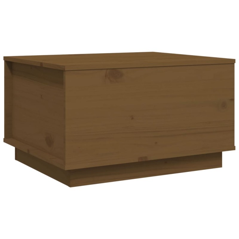 vidaXL Τραπεζάκι Σαλονιού Καφέ Μελί 60x50x35 εκ. Μασίφ Ξύλο Πεύκου