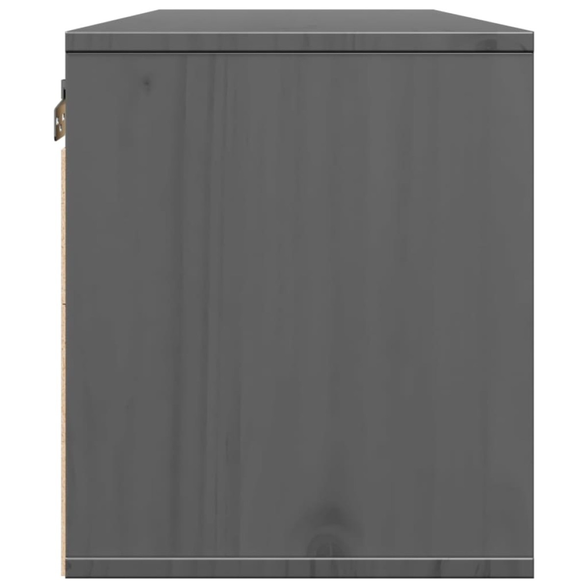 vidaXL Ντουλάπια Τοίχου 2 τεμ. Γκρι 45x30x35 εκ από Μασίφ Ξύλο Πεύκου