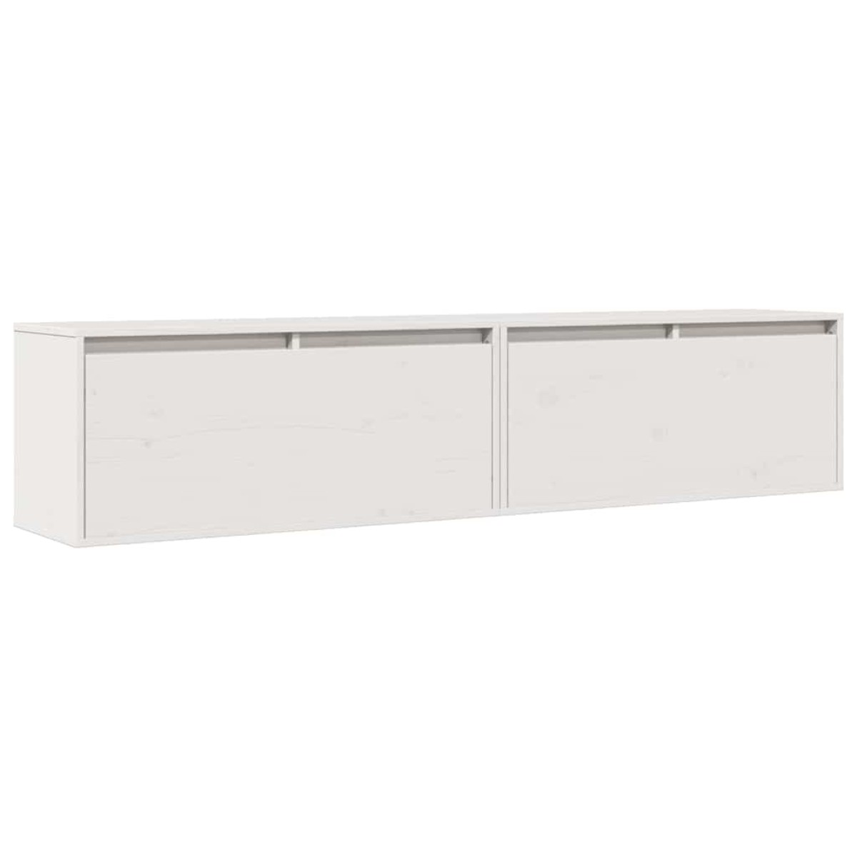 vidaXL Ντουλάπια Τοίχου 2 τεμ. Λευκά 80x30x35 εκ από Μασίφ Ξύλο Πεύκου