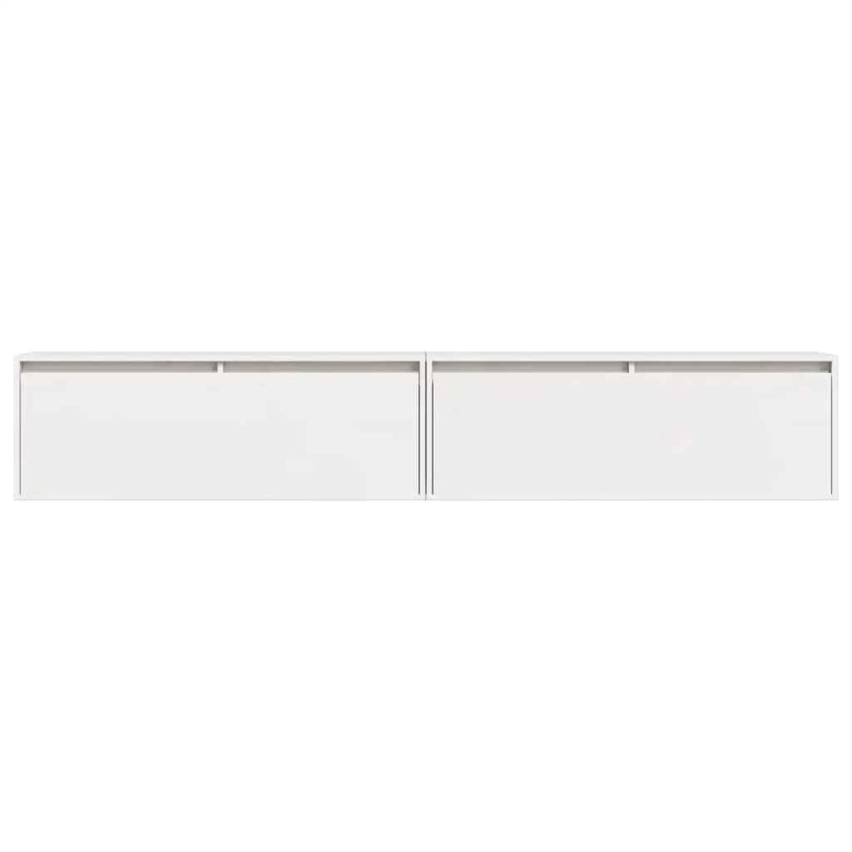 vidaXL Ντουλάπια Τοίχου 2 τεμ. Λευκά 100x30x35 εκ. Μασίφ Ξύλο Πεύκου