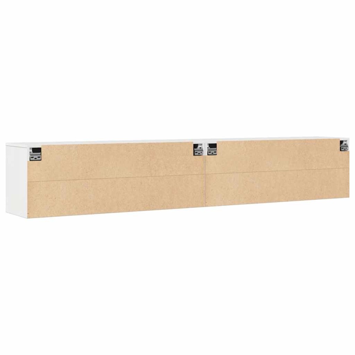 vidaXL Ντουλάπια Τοίχου 2 τεμ. Λευκά 100x30x35 εκ. Μασίφ Ξύλο Πεύκου