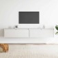 vidaXL Ντουλάπια Τοίχου 2 τεμ. Λευκά 100x30x35 εκ. Μασίφ Ξύλο Πεύκου