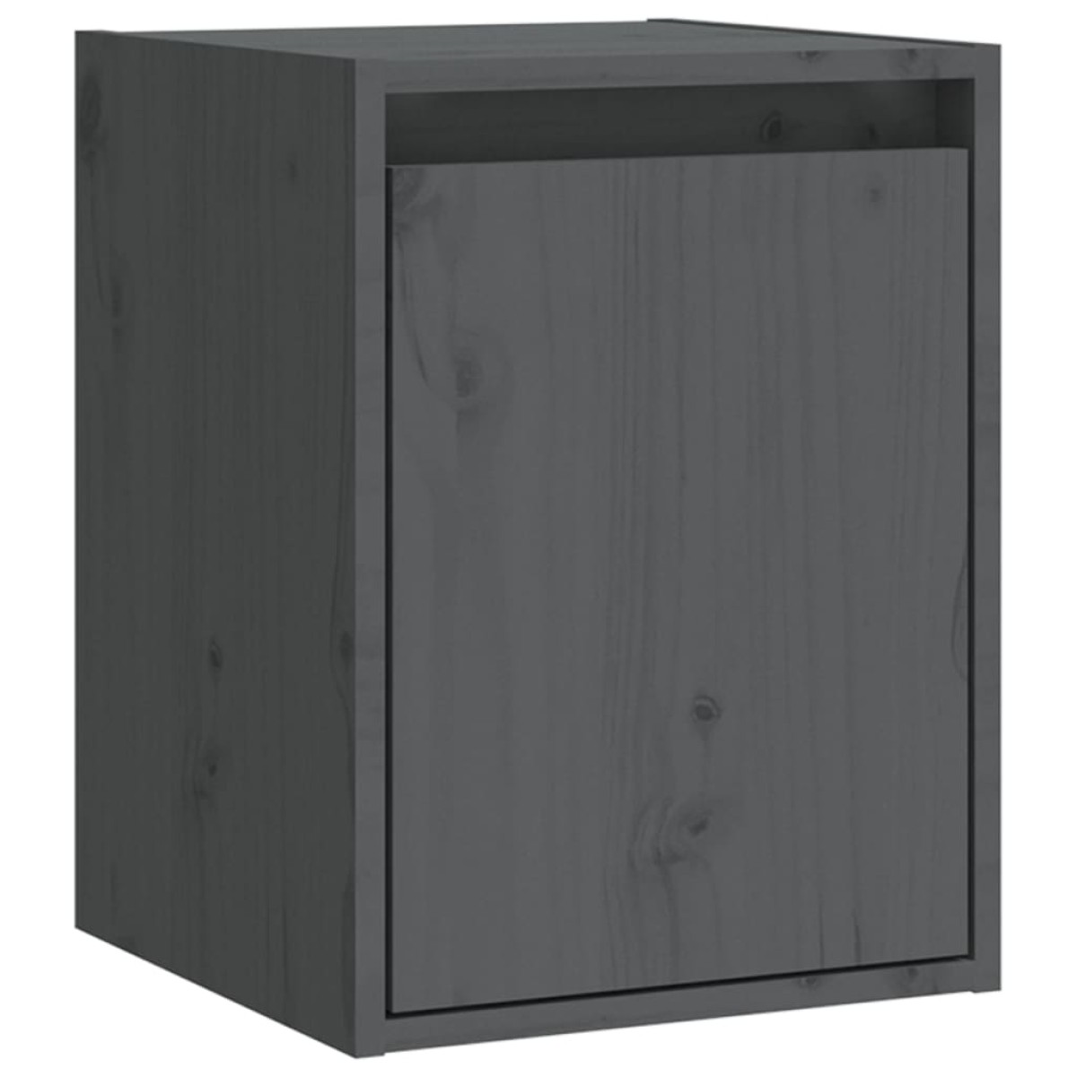 vidaXL Ντουλάπια Τοίχου 2 τεμ. Γκρι 30x30x40 εκ. Μασίφ Ξύλο Πεύκου