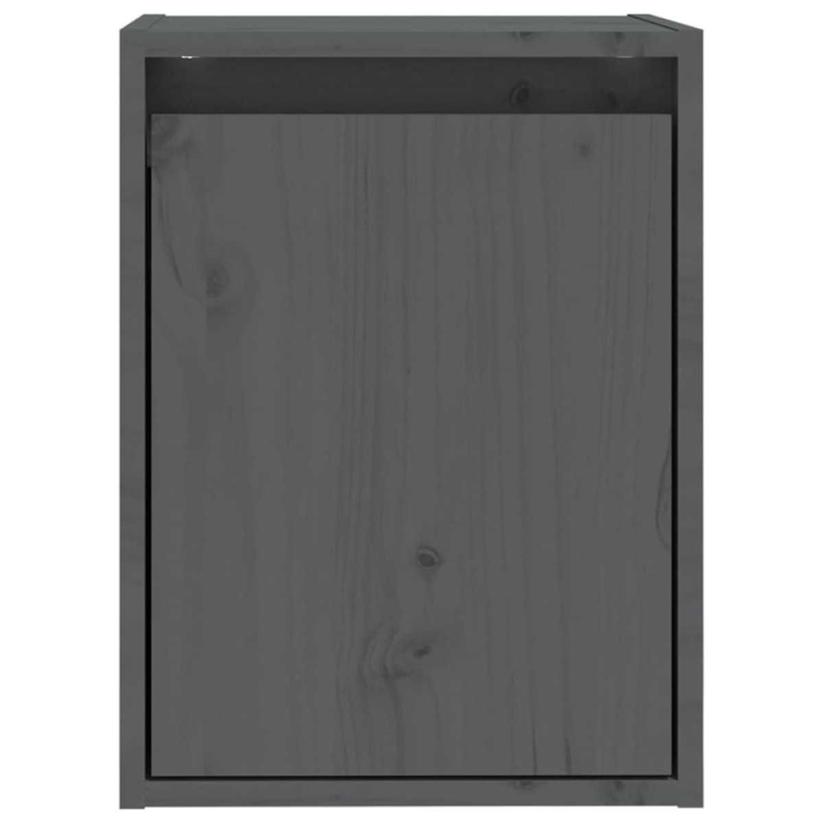 vidaXL Ντουλάπια Τοίχου 2 τεμ. Γκρι 30x30x40 εκ. Μασίφ Ξύλο Πεύκου