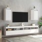 vidaXL Ντουλάπια Τοίχου 2 τεμ. Λευκά 30x30x60 εκ από Μασίφ Ξύλο Πεύκου