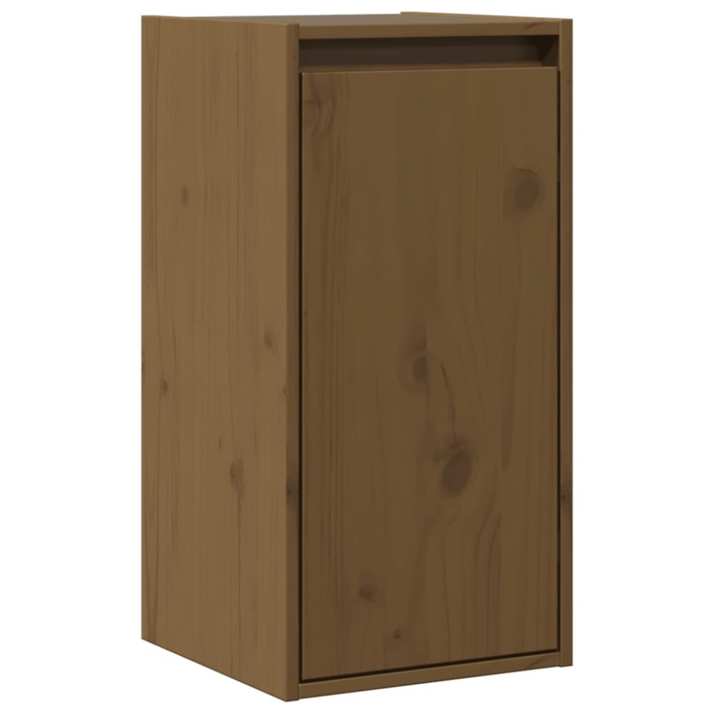 vidaXL Ντουλάπι Τοίχου Καφέ Μελί 30x30x60 εκ. από Μασίφ Ξύλο Πεύκου