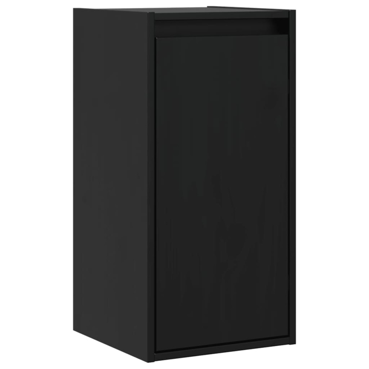 vidaXL Ντουλάπια Τοίχου 2 τεμ. Μαύρα 30x30x60 εκ από Μασίφ Ξύλο Πεύκου