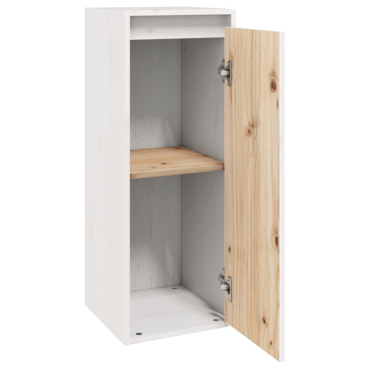 vidaXL Ντουλάπια Τοίχου 2 τεμ. Λευκά 30x30x80 εκ από Μασίφ Ξύλο Πεύκου