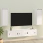 vidaXL Ντουλάπια Τοίχου 2 τεμ. Λευκά 30x30x80 εκ από Μασίφ Ξύλο Πεύκου