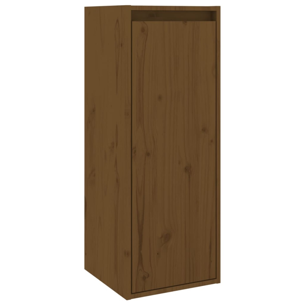 vidaXL Ντουλάπια Τοίχου 2 τεμ. Καφέ Μελί 30x30x80 εκ Μασίφ Ξύλο Πεύκου