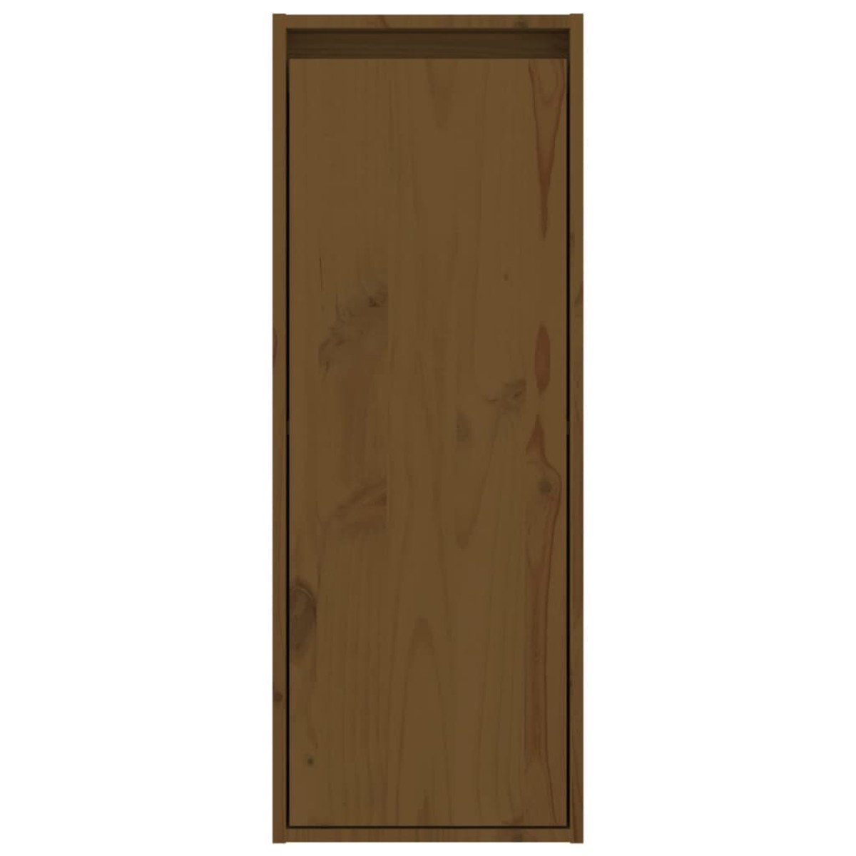 vidaXL Ντουλάπια Τοίχου 2 τεμ. Καφέ Μελί 30x30x80 εκ Μασίφ Ξύλο Πεύκου