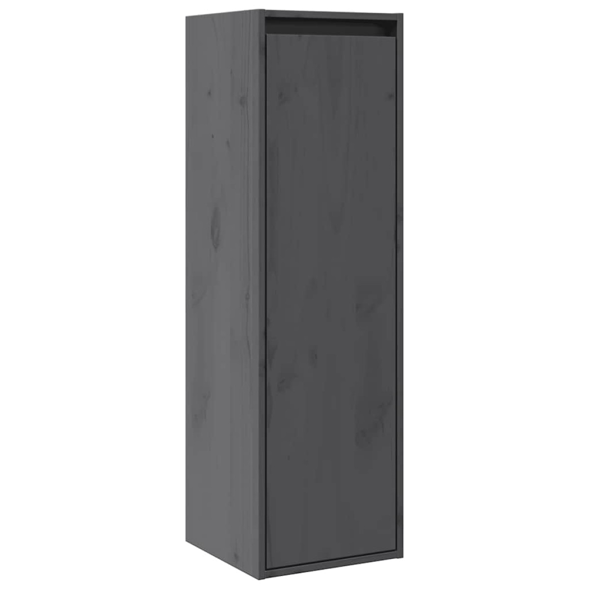 vidaXL Ντουλάπια Τοίχου 2 τεμ. Γκρι 30x30x100εκ από Μασίφ Ξύλο Πεύκου