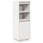 vidaXL Ντουλάπι Ψηλό Λευκό 37 x 34 x 110 εκ. από Μασίφ Ξύλο Πεύκου