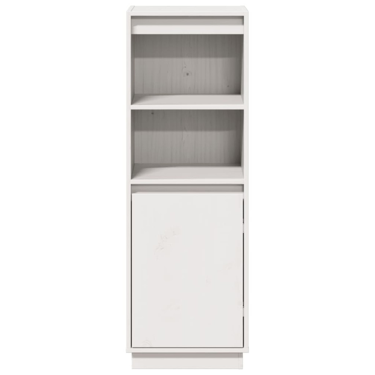 vidaXL Ντουλάπι Ψηλό Λευκό 37 x 34 x 110 εκ. από Μασίφ Ξύλο Πεύκου