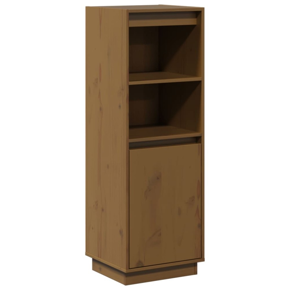vidaXL Ντουλάπι Καφέ Μελί 37 x 34 x 110 εκ. από Μασίφ Ξύλο Πεύκου