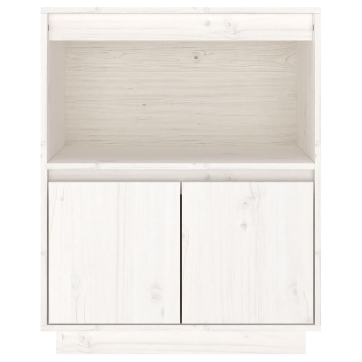 vidaXL Ντουλάπι Λευκό 60 x 34 x 75 εκ. από Μασίφ Ξύλο Πεύκου