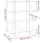vidaXL Βιβλιοθήκη/Διαχωριστικό Χώρου Γκρι Sonoma 100 x 30 x 123,5 εκ.