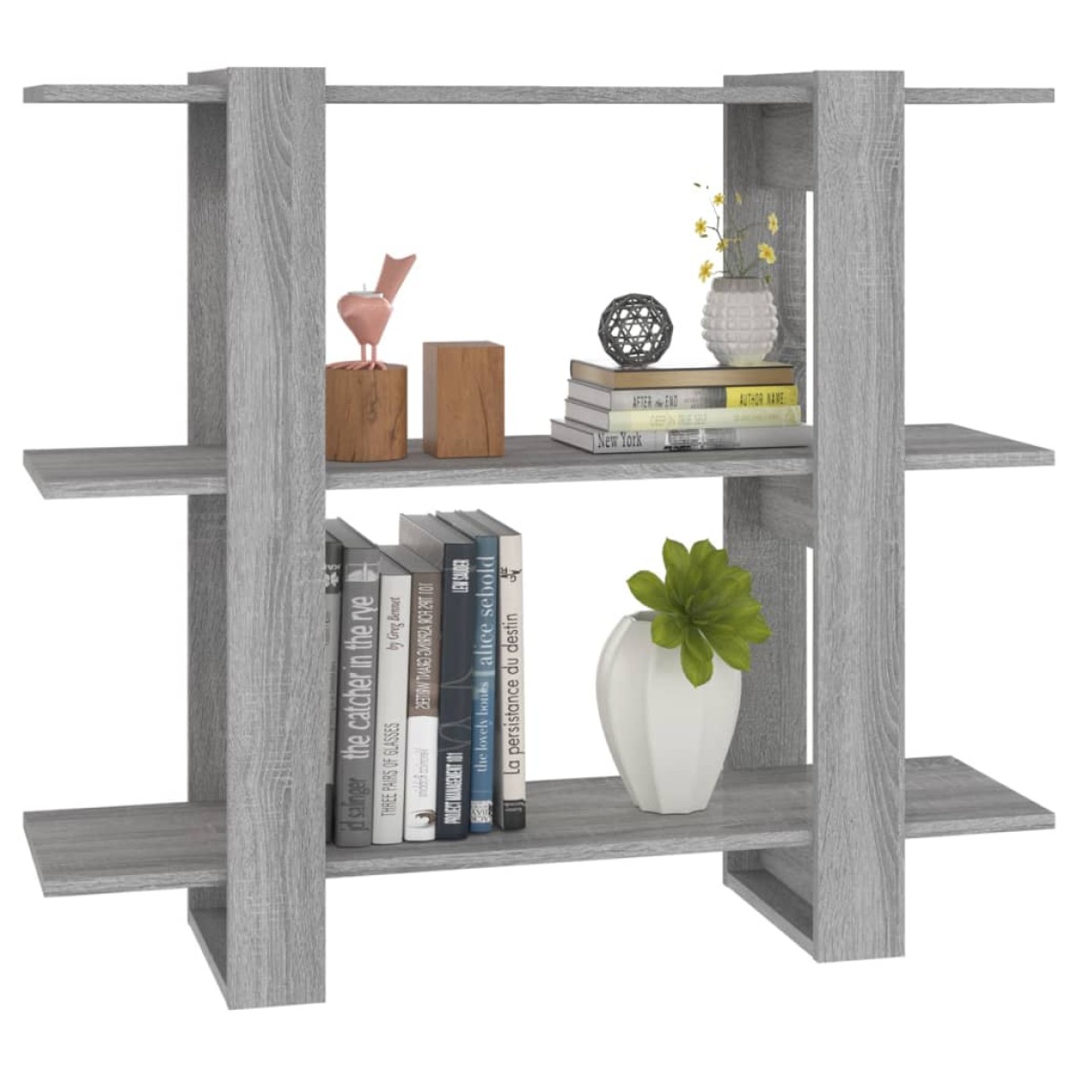vidaXL Βιβλιοθήκη/Διαχωριστικό Χώρου Γκρι Sonoma 100 x 30 x 87 εκ.