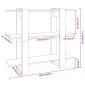 vidaXL Βιβλιοθήκη/Διαχωριστικό Χώρου Γκρι Sonoma 100 x 30 x 87 εκ.