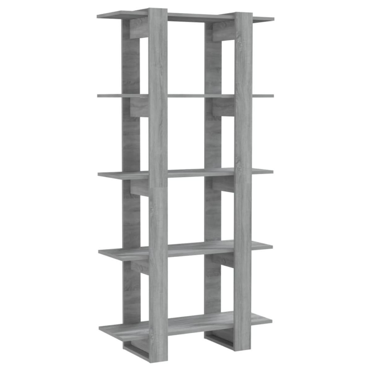 vidaXL Βιβλιοθήκη/Διαχωρ. Χώρου Γκρι Sonoma 80x30x160 εκ. Μοριοσανίδα