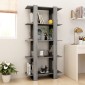 vidaXL Βιβλιοθήκη/Διαχωρ. Χώρου Γκρι Sonoma 80x30x160 εκ. Μοριοσανίδα