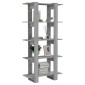 vidaXL Βιβλιοθήκη/Διαχωρ. Χώρου Γκρι Sonoma 80x30x160 εκ. Μοριοσανίδα