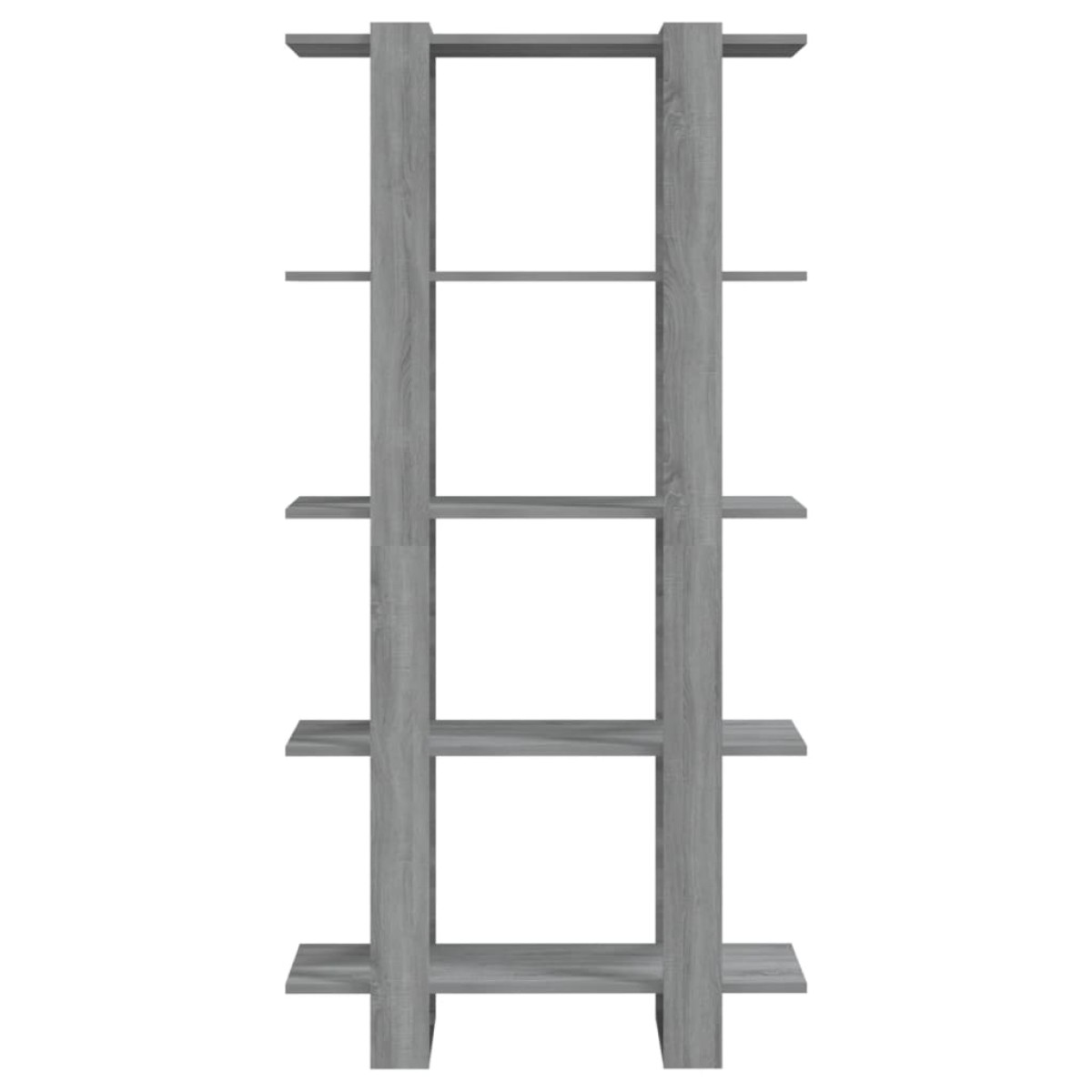 vidaXL Βιβλιοθήκη/Διαχωρ. Χώρου Γκρι Sonoma 80x30x160 εκ. Μοριοσανίδα