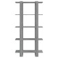 vidaXL Βιβλιοθήκη/Διαχωρ. Χώρου Γκρι Sonoma 80x30x160 εκ. Μοριοσανίδα
