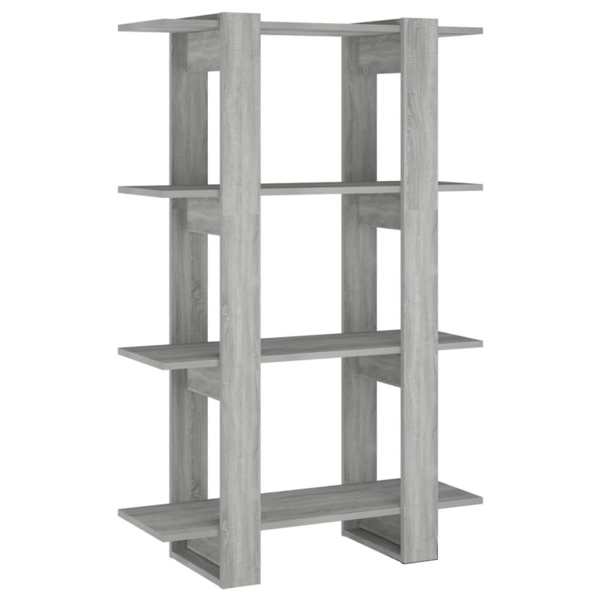 vidaXL Βιβλιοθήκη/Διαχωριστικό Χώρου Γκρι Sonoma 80 x 30 x 123,5 εκ.